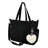 Auliuse Cord Tote Bag Groß Damen Umhängetasche,Cord Shopper Tasche Damen Handtasche,Fashion...