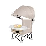 Jukeoiu Zusammenklappbarer, tragbarer Baby-Esszimmerstuhl | Reise-Kleinkindsitz mit Tablett zum,...