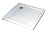 BERNSTEIN Duschtasse 90x90 cm, Flache Bauhöhe, Duschwanne aus Sanitäracryl, Quadratischess...