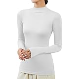 Generisch Rollkragenpullover Damen Rollkragenshirt Langarmshirt Damen Enges Thermo-Oberteil Slim Fit...