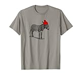Esel Burro Mule tragen einer Beanie Weihnachtsstrumpf Hat T-Shirt