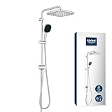 GROHE Vitalio 250, Duschset ohne Armatur, wassersparend, 8l pro Min (Regendusche für vorhandene...