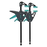 wolfcraft Mini-Einhandzwingen 40-110 mm 3455100 - Zwingen Set für präzises Fixieren von kleinen...