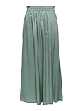 ONLY Damen Maxi Falten Rock | Einfarbiger Plissee Skirt mit Gummizug | Wadenlanges Basic ONLVENEDIG,...