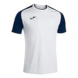 Joma Herren Academy Iv M/C T-Shirt, Weiss Marineblau Weiss, L EU