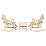 INLIFE 3-TLG. Garten-Lounge-Set Massivholz Fichte,51,45 KG,3185527