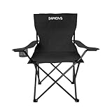 24MOVE® Faltstuhl schwarz Campingstuhl Anglerstuhl mit Getränkehalter - Anglersessel klappbar -...