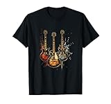 Vintage 3 Gitarren Spritzlack-Design T-Shirt