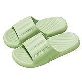 Hausschuhe Damen Lustig Sommer - Badelatschen Damen 40 Rutschfest Offener Zeh Duschschuhe Slip On...