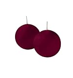 Risthò 56209_28 Kugelkerzen, Bordeaux, Durchmesser 8 cm, 4 Stück