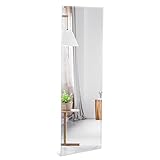 COSTWAY 110x38cm Ganzkörperspiegel Wandspiegel Türspiegel Hängespiegel Spiegel für Garderobe...