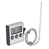 Digitales Grill-Thermometer, Fleischthermometer, Digitales Bratenthermometer mit Edelstahlsonde,...