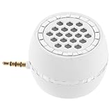 TOPBATHY Kleiner Soundbox mit 3,5 mm Klinke Tragbarer Lautsprecher aus Weißem Kunststoff...