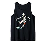 Skelett-Fußballspieler-Kostüm, Totenkopf-Liebhaber, lustig, für Herren und Kinder Tank Top