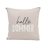 CB Home & Style Outdoor Garten Kissen Wasserabweisend 45x45cm mit Füllung - Sommer (Hallo Sommer -...