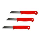 Blumenmesser Solingen – 10er Pack Haushaltsmesser mit rotem Griff – Rostfreie Floristen- &...