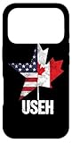 Hülle für iPhone 17 Pro Halb kanadische amerikanische USEH Kanada USA Flagge Vereinigte Staaten