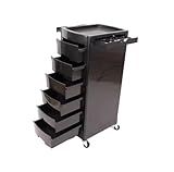 ZWQXZX Friseurwagen Salonwagen Salonwagen Mit 6 Schubladen Friseur Beauty Aufbewahrungswagen...