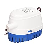 12V Druckwasserpumpe Boot Süffelpumpe mit Integriertem Schwimmerschalter, 750GPH, Kunststoff,...