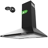 CIARRA CBCB6201 A++ Dunstabzugshaube 60cm Umluft 370m³/h Umlufthaube Pyramide Wandhaube Abluft mit...