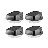 Lastdaytime 4 Stück Solar-Stufenleuchten mit wasserdichten und widerstandsfähigen Materialien,...