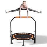 FitinOne 150KG Ø 101CM Faltbares Mini-Trampolin mit Bungee Bänder, 5-Fach Verstellbarer...