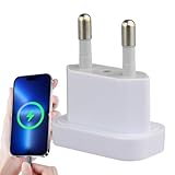 Vmiorzq USA Europa Steckdosenadapter,Reiseadapter Mit Ladeanschluss - Brandsicherer Europaadapter...