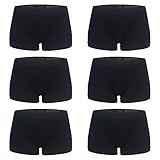 Libella Boxershorts Damen Locker Unterwäsche 6er Pack Nahtlos Seamless Schwarz 3908 BL L/XL