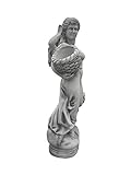 Antikes Wohndesign Teichfigur Frauenfigur Skulptur Gartenfigur Griechische Steinfigur Höhe: 136cm...