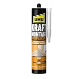 UHU Kraft Montage Universal – starker Montagekleber 435g, klebt Holz, Stein, Beton, Metall &...