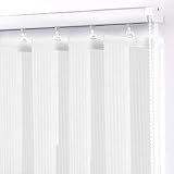 tow000ack Vertikaljalousien Weiß,60% Verdunkelung Lamellenvorhang,Lichtdurchlässiger Fenster...