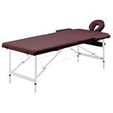 Fasba Massageliege Klappbar, 2-Zonen Massagetisch mit Aluminiumgestell, Schaumstoff-Polsterung,...