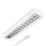 ELG Leuchten LED Rasteranbauleuchte 150cm 24 Watt 4000lm 6500K (Tageslicht) Daylight Büroleuchte...