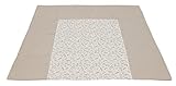 ULLENBOOM ® Wickelauflagenbezug 75x85 cm Floral-Sand (Made in EU) - abnehmbarer Bezug für...