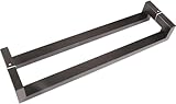 QYEURFOF Glastürgriffe, Edelstahl-Push-Pull-Türgriff, Haustürgriff aus Glas/Holz – Mattschwarz,...