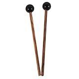 Parliky 2 Stück Ergonomische Bass Drum Mallets aus Langlebigem Hartholz Leichte Xylophon Marimba...