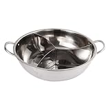 IUYIXWFP Edelstahl-Hot Pot Dreipunktherd, Induktionsherd Hot Pot, Leicht zu reinigen, Kompatible...