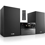 Philips M4505/12 Mini Stereoanlage mit Bluetooth (DAB+/UKW Radio, USB, CD, MP3-CD, 60 W,...