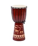 40cm Große Djembe Trommel Bongo Drum Elefant Braun Fair Trade Top Klang