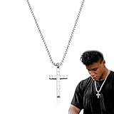 XUZOPIM Kreuz Kette Herren, Skull Cross Necklace, Viking Chains Made Of Stainless Steel With Cubic...