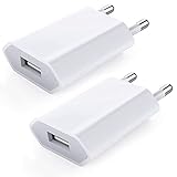 USB Ladegerät 2-Pack USB Netzteil Ladestecker 5V-1A Universal Stecker Adapter Steckdose...