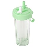 Qcwwy Wasserflasche, 2 Strohhalme, Dual-Purpose-Wasserbecher, Gefüllt mit Getränken in 2...