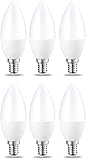 Amazon Basics E14 LED Lampe, Kerzenform, 5W (ersetzt 40W), klar, dimmbar, Warmweiß, 6Stück