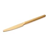 12x Menümesser ALEX GOLD, mit gold, matte PVD Beschichtung, 23 cm, Chromstahl 13/0