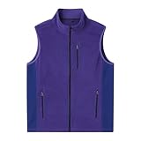 Generisch Fleeceweste Herren Outdoor West mit Mehreren Taschen Stehkragen Westen Winter Warme Jacke...