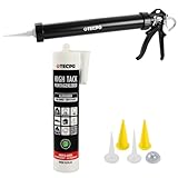 TECPO High Tack Montagekleber, 1x 455g zum Kleben, Dichten und Montieren Baukleber für Innen-und...