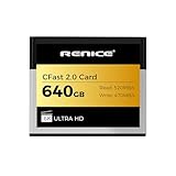 RENICE Scheda di Memoria CFast 2.0 640 GB, bis zu 520 MB/s Lesen und bis zu 470 MB/s Schreiben,...