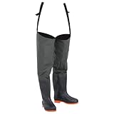 vidaXL Watstiefel, Hüftstiefel für Angler Landwirte, Anglerstiefel Wasserfest Verstellbar,...