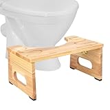 RayLove Toilettenhocker aus Holz – WC-Trittbrett aus Holz ...