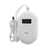 Scondaor 2-In-1 Gas- und Kohlenmonoxid-Melder mit LCD-Anzeige, Netzbetrieben, EN 50291 & EN 50194...